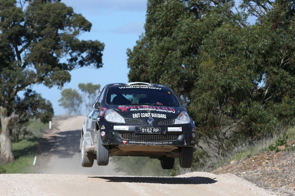 Scott Pedder and Dale Moscatt on their way to winning the 2014 Scouts Rally SA